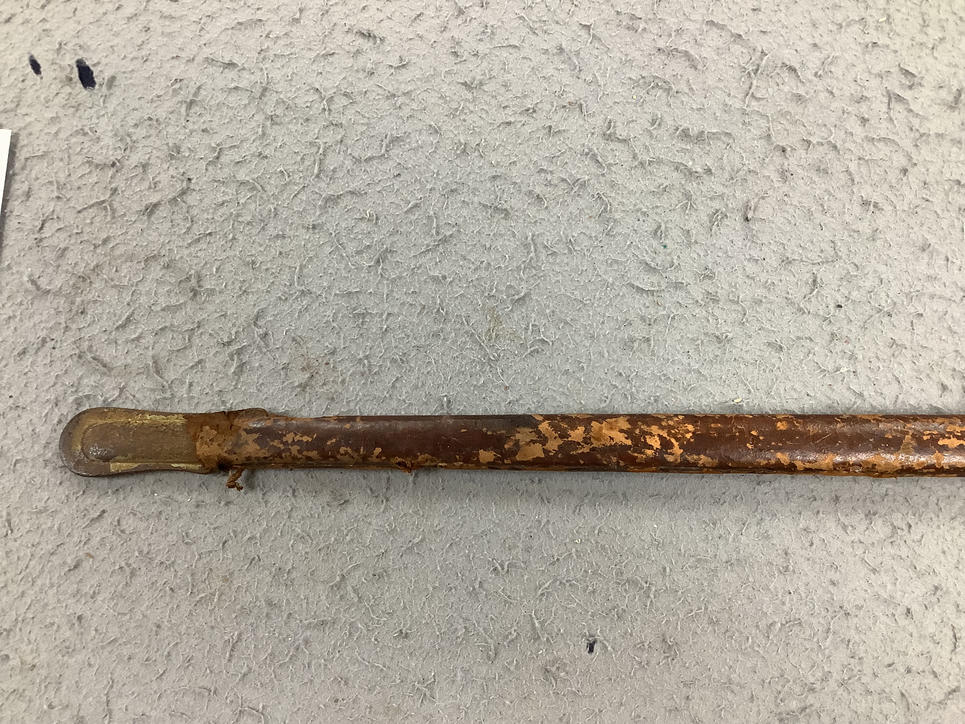 A Victorian 1897 pattern infantry officer's sword, maker Robert Mole & Sons, Birmingham, marked War and India offices, with scabbard and leather hanger, blade 82cm